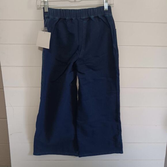 Dream Jeannes by Quacker Factory Wide Leg Crop Jeans Womens Size XXS Blue Denim - Picture 2 of 12